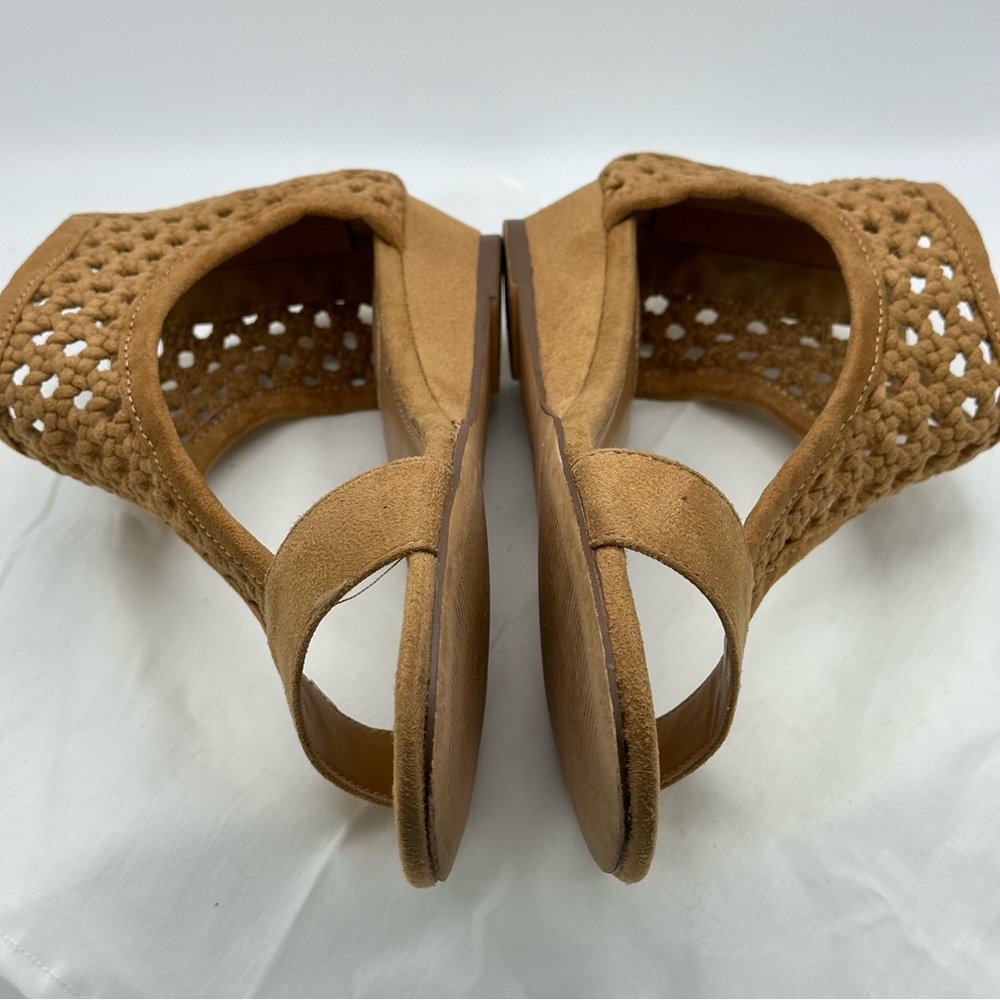 CONFORTVIEW Harper Tan Back Zip Wedge Sandals Sz 9M - Picture 7 of 12